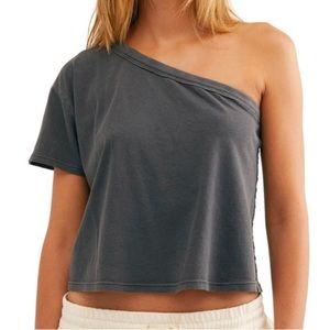 Free People one shoulder Aubrey Tee